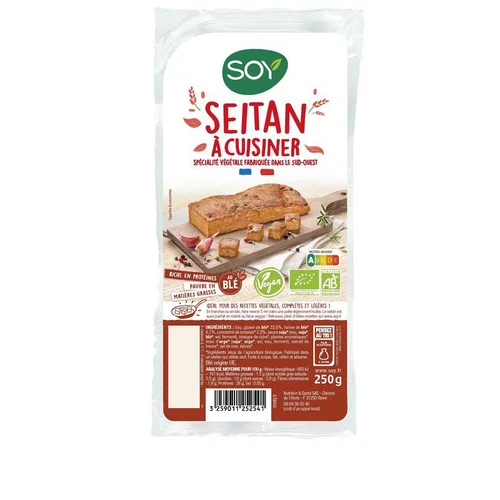 Un choix pratique pour le jardin:Seitan viande végétale à cuisiner Soy - 250 g