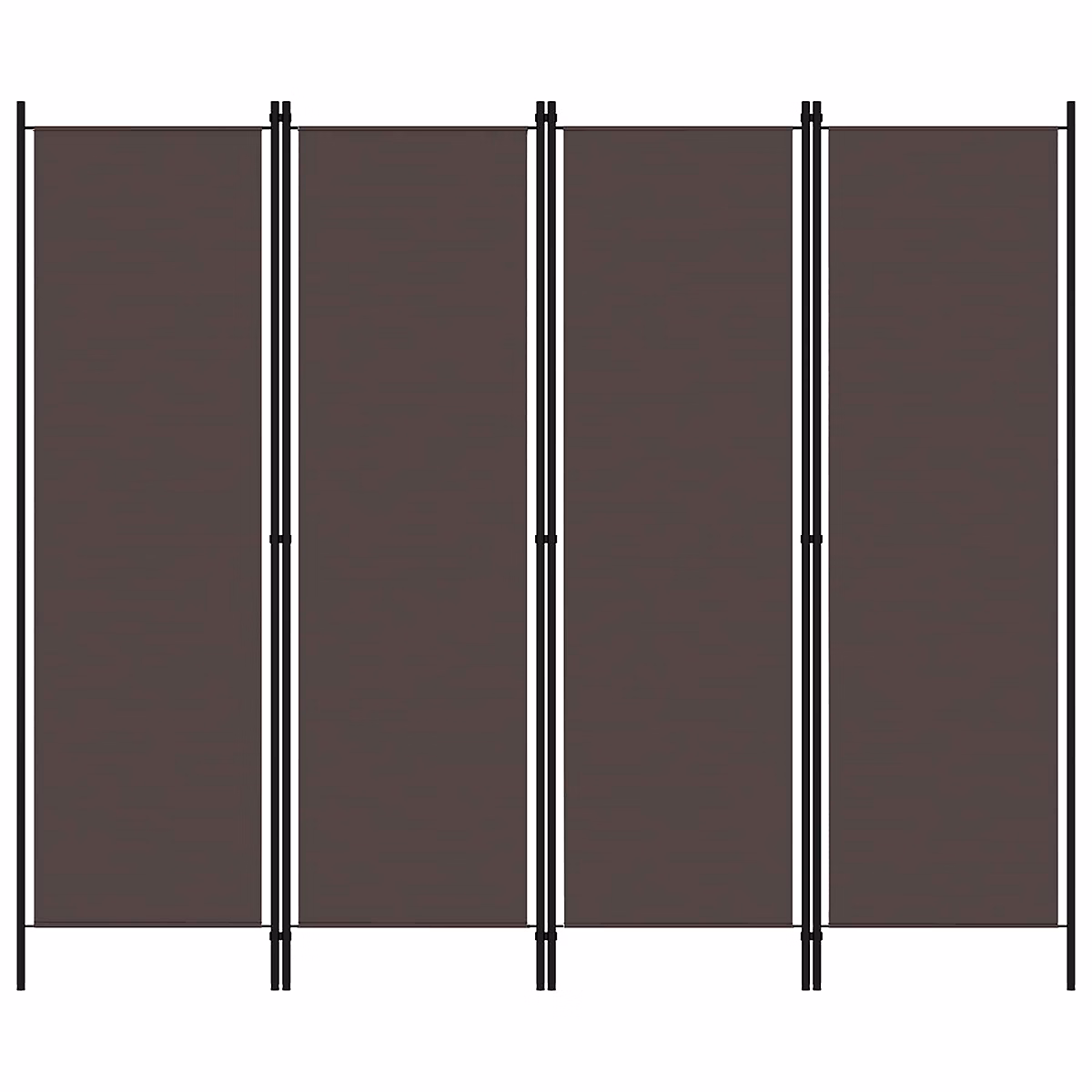 Cloison de séparation 4 panneaux Marron 200 × 180 cm vidaXL