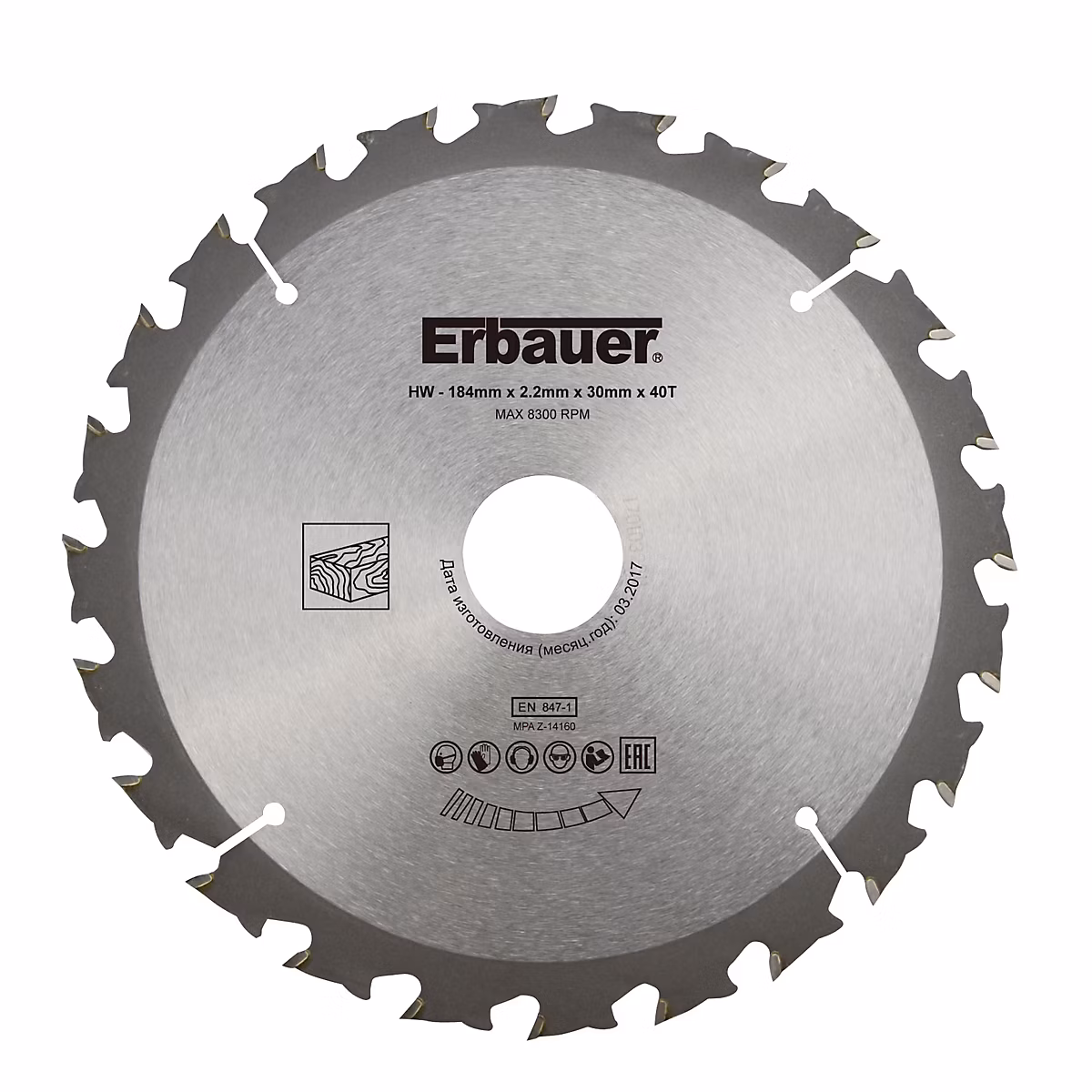 Lame et accessoire de scie – Lame scie circulaire TCT Ø184 x30/20/16 Moyenne 40 dents