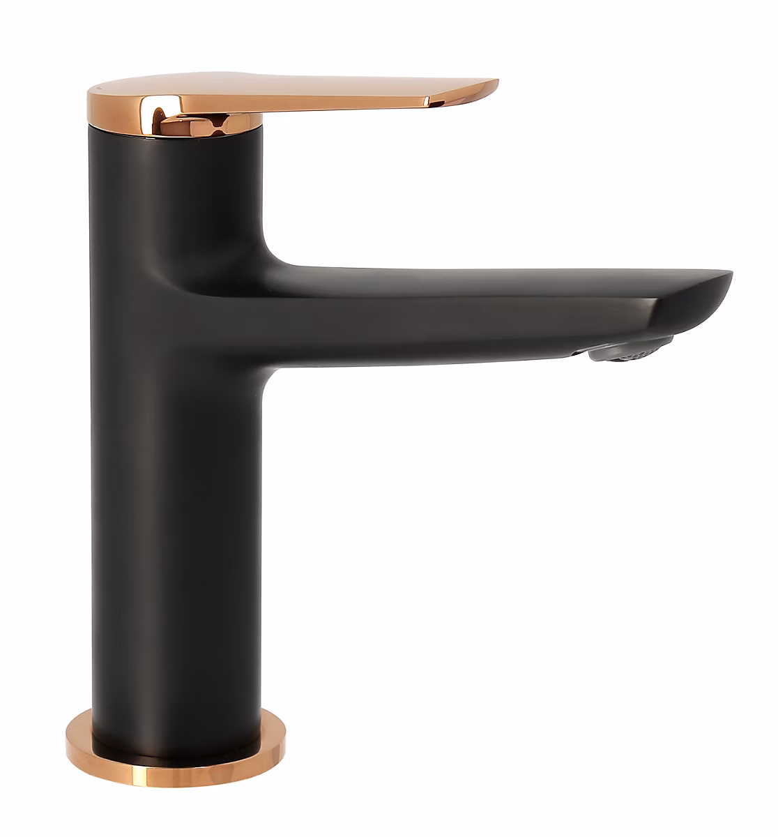 Mitigeur de lavabo noir et rose gold Edouard Rousseau Kaito – Réf. UBJQMJUPF5247134600