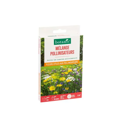 Votre allié au jardin：Mélange fleuri pour pollinisateurs botanic® - graines à semer (5 m²)