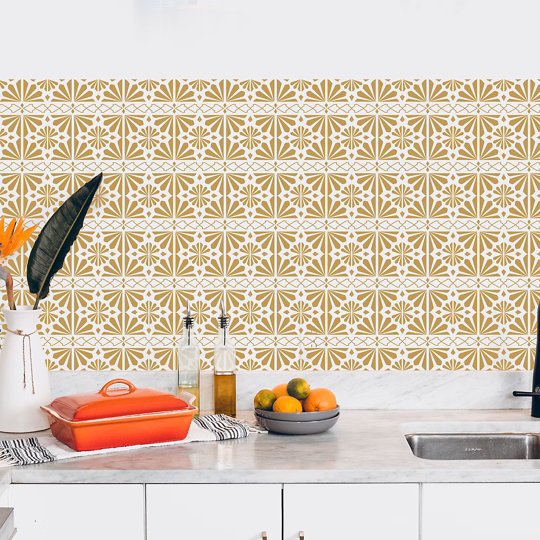 Crédence adhésive motifs design 60 × 400 cm