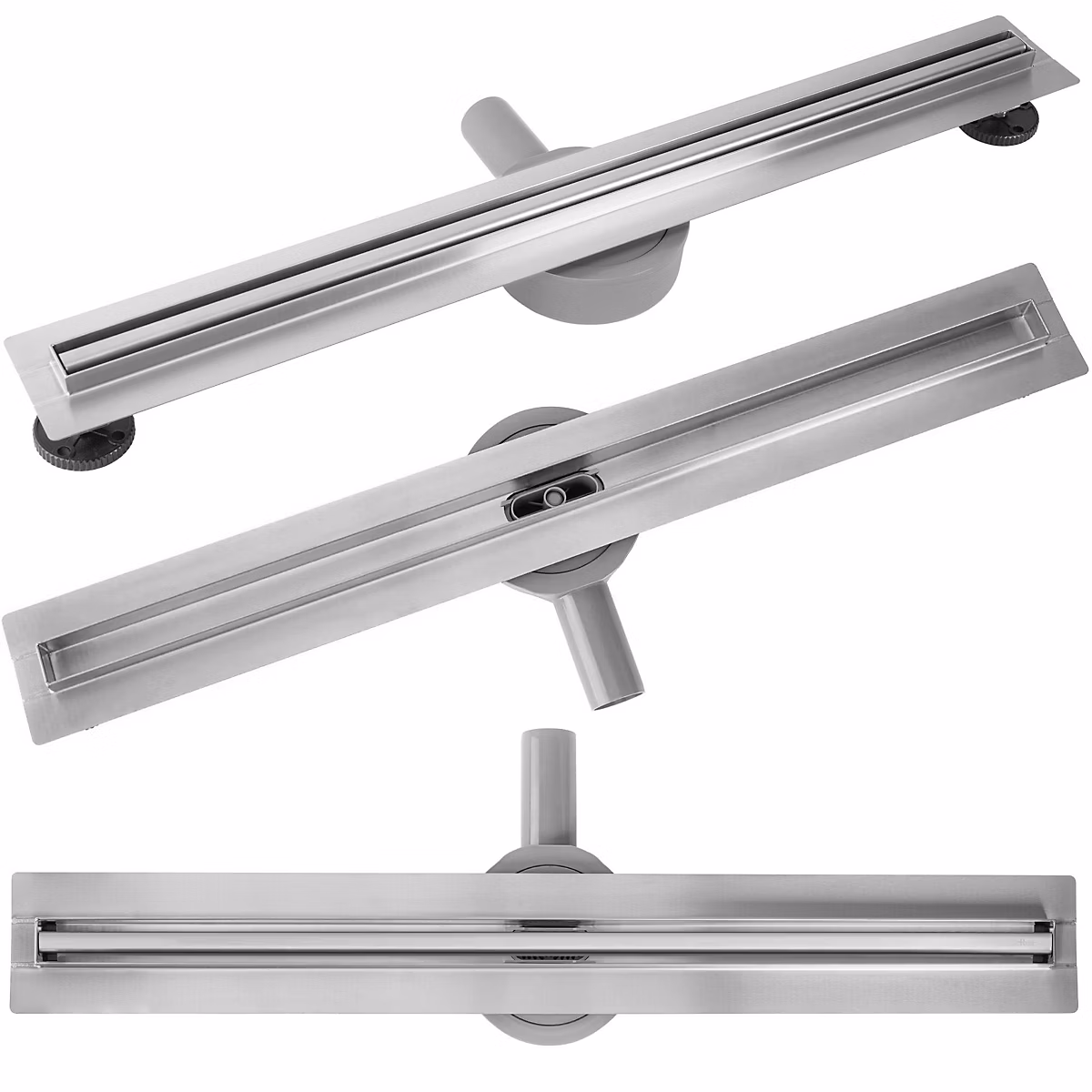 Drain Linéaire Rea Neox Slim Pro 50 Brush Steel – Réf. AOLZAUSGN6081861904