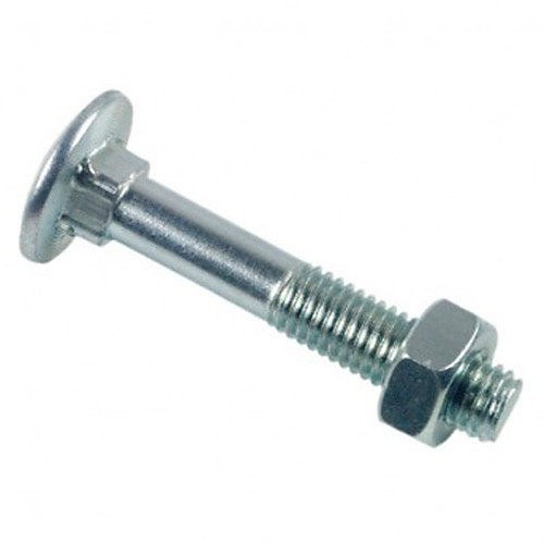 Boulon TRCC LENNIE tête ronde collet carré M7 × 40 zingué blanc – boîte 200.
