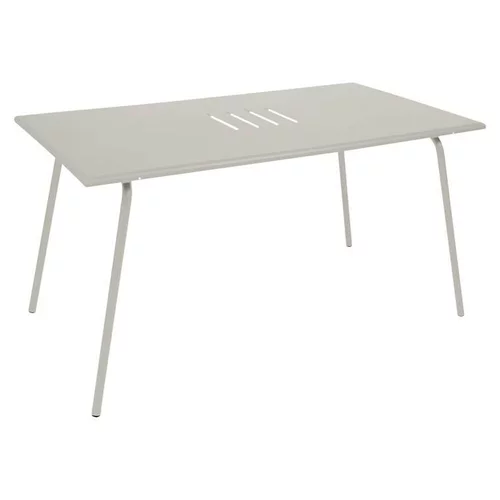 Pour un extérieur bien organisé：Table coloris gris en acier Monceau Fermob - 146 x 80 x 74 cm