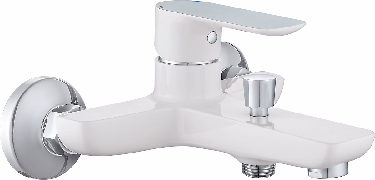 Mitigeur de baignoire chromé blanc Edouard Rousseau Milk – Réf. QZXYKJESP0438146219