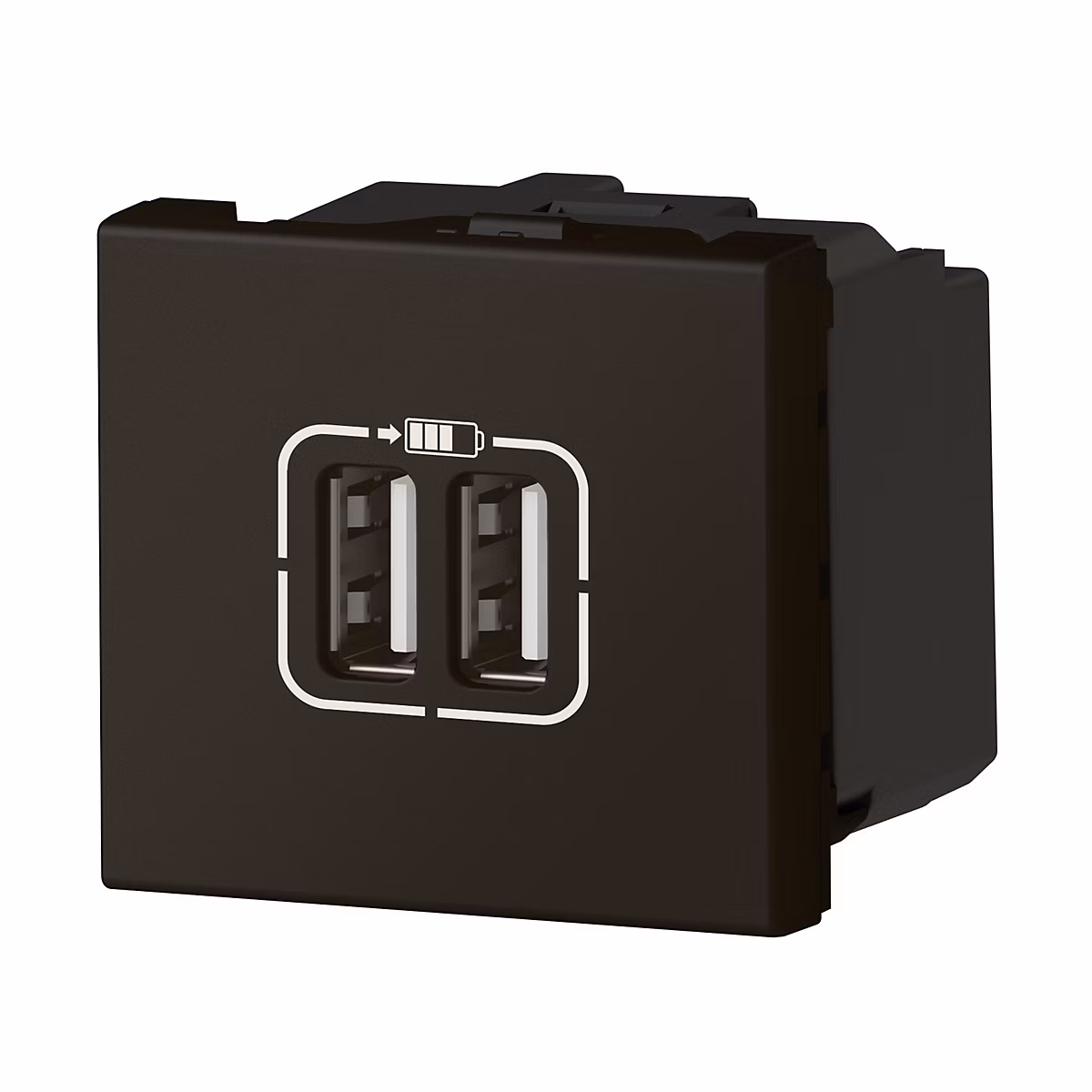Prise encastrable – Mécanisme double prise USB Legrand Mosaïc noir