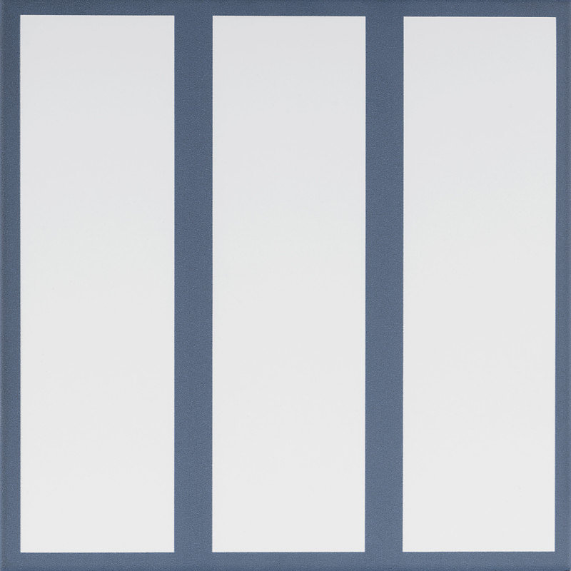Carrelage sol / mur décor géométrique blanc et bleu 18 – 6x18, 6 cm OLTRE3 Blu Bianco