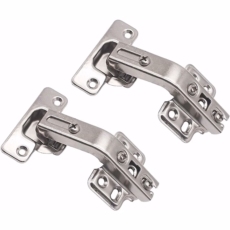 Charnières de porte d'armoire pliantes – 2 pièces | pour armoire de cuisine | 135 degrés (argent)