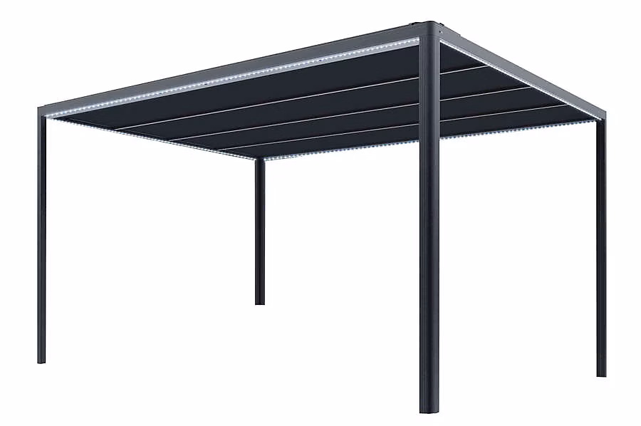 Chalet & Jardin TOIT TERRASSE ALU – Couv'terrasse E STORE, 9M², GRIS