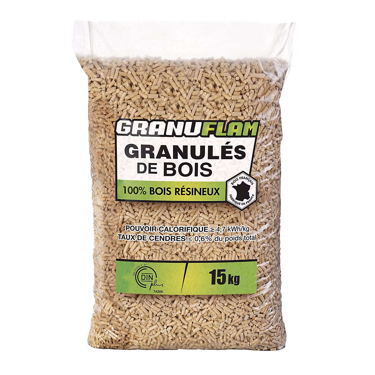 Granulés de bois Granuflam 15 kg 100% bois résineux – Réf. YCOVHBGZM0865468409