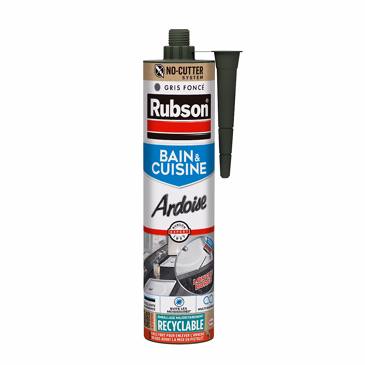 Mastic, cartouche joint et silicone – Mastic bain et cuisine Rubson ardoise 280ml