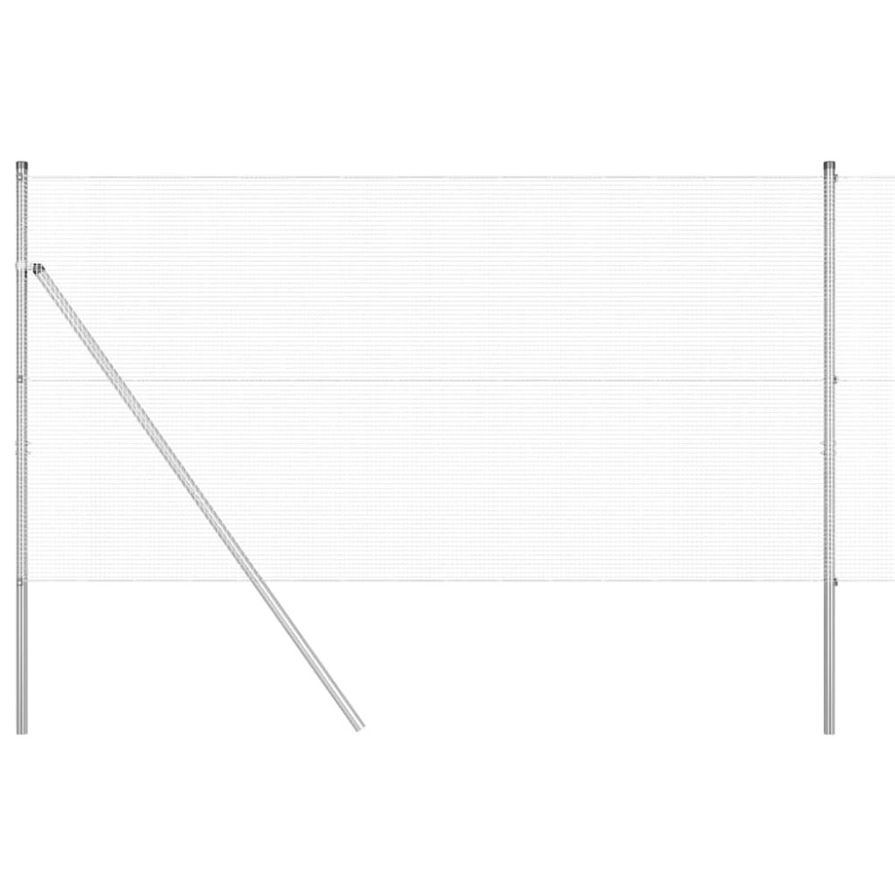 vidaXL Clôture en fils soudés pour fixation au sol 50 x 1,2 m Argenté