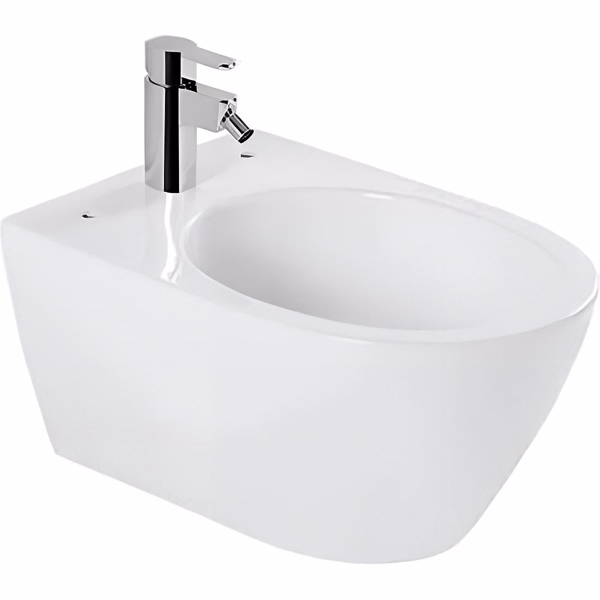 WC – Bidet suspendu céramique traditionnelle SANINDUSA Sanlife avec trous pour abattant (abattant non compris) blanc