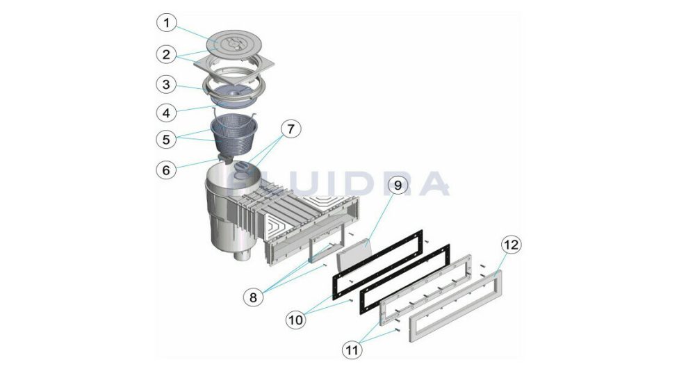 Pièces à sceller - Skimmer aspiration/filtration liner