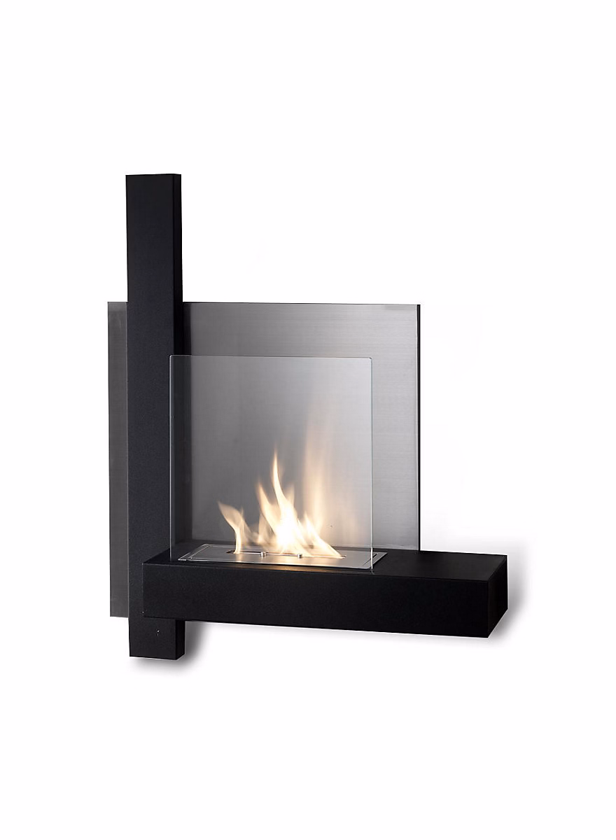 Chauffage d'appoint – Chassis Biocheminée Murale En Métal Noir