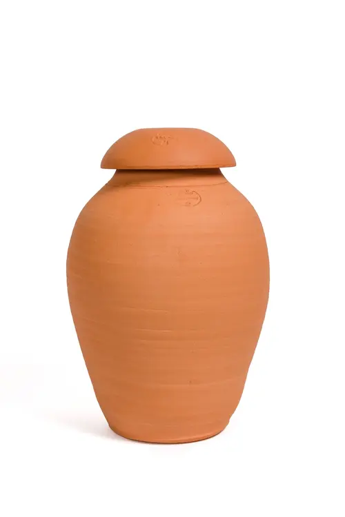 Jardin actuel:Ollas coloris orange en terre cuite - Poterie Jamet 12 L