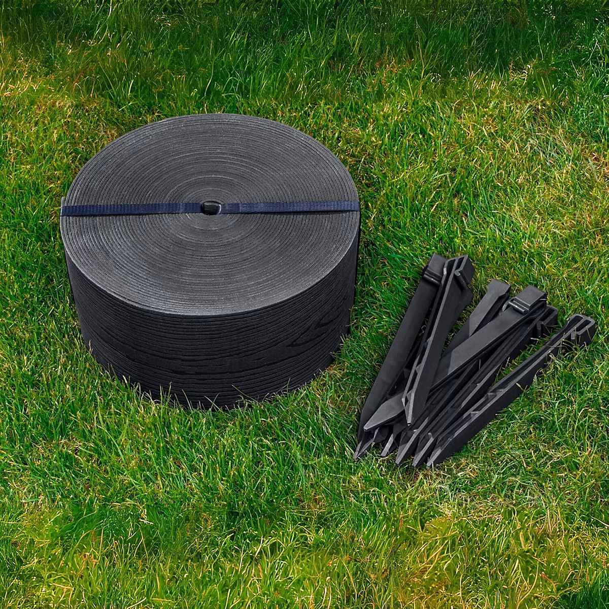 Bordure de Jardin Flexible 20m avec 40 piquets d'ancrage | Bordure de jardin