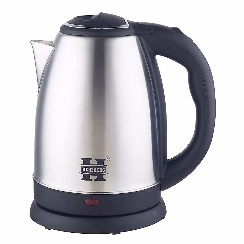 Bouilloire électrique 1.8L inox sans fil argent Herzberg HG5011-SIL – Réf. LDVMZCPRU6076080153
