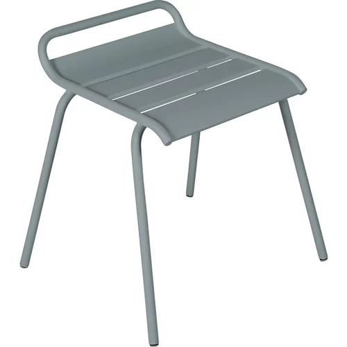 Idéal pour vos extérieurs:Tabouret coloris gris orage en acier Fermob Monceau
