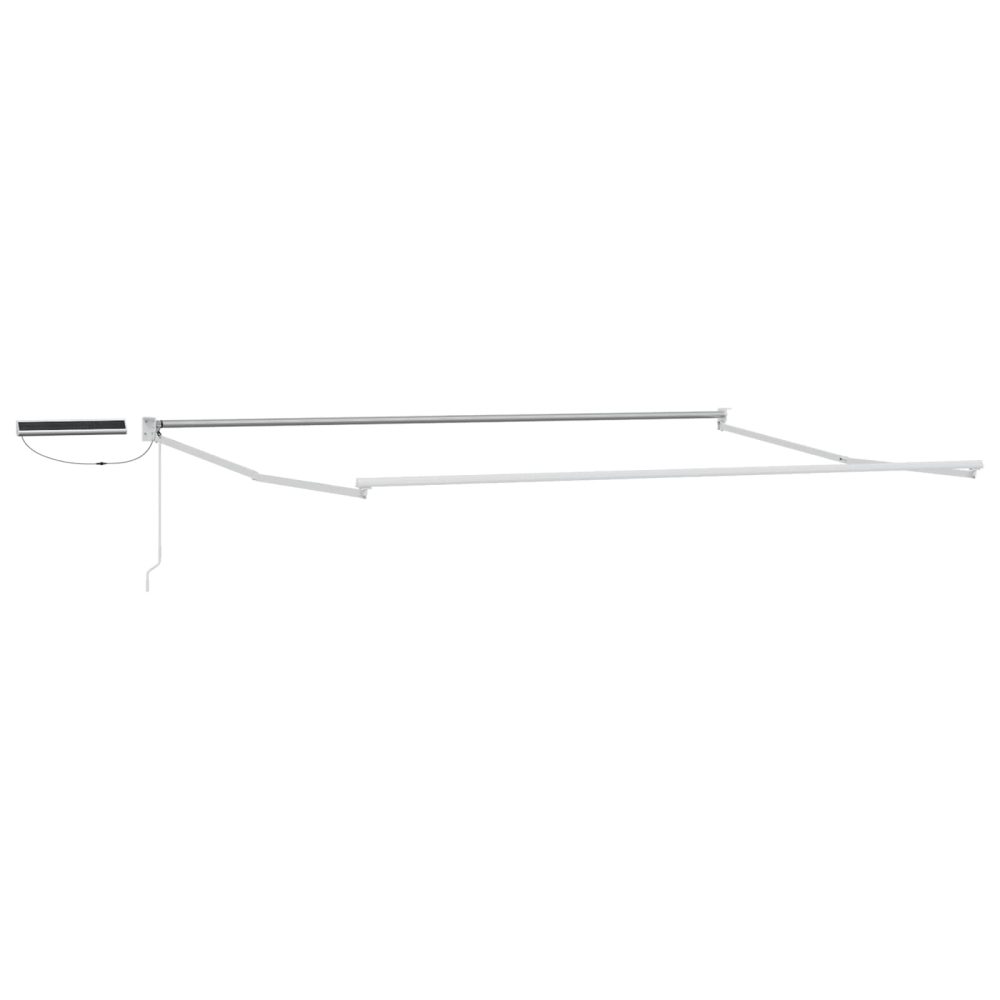 vidaXL Cadre de store rétractable électrique Blanc 5 x 3 m Aluminium