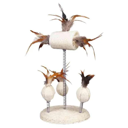 Jardin & solutions:Jouet pour chat coloris blanc naturel ressorts spirales Trixie