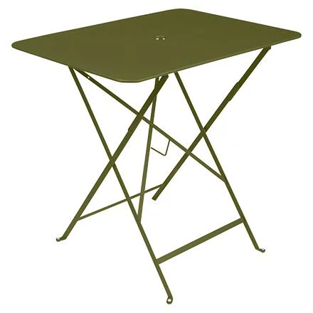 Pour vos aménagements extérieurs：Table pliante Bistro coloris vert en acier Fermob - 77 x 57 x 74 cm