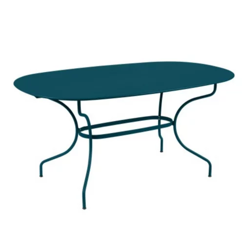 Pour votre espace vert:Table Opéra + FERMOB bleu acapulco L160xl90xh74