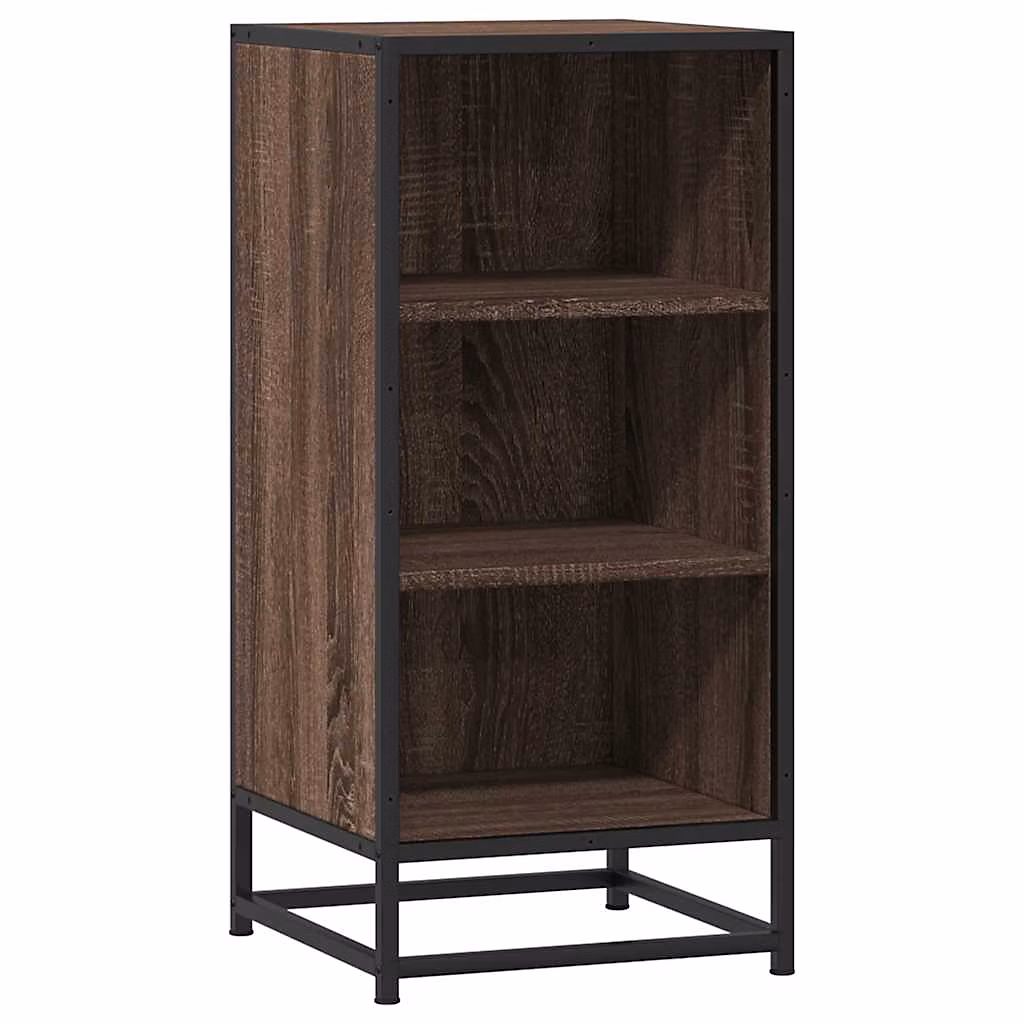 Buffet chêne marron 35 – 5 × 35 × 76 cm bois d'ingénierie et métal vidaXL