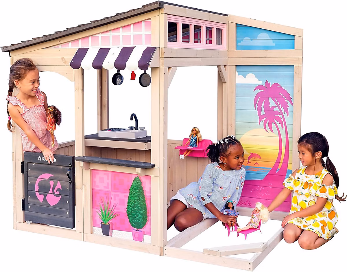 Jeux et loisirs – Cabane Enfant en Bois avec Cuisine et Terrasse