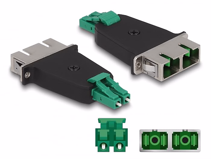 Elfcam – Adaptateur Fibre Optique Monomode Duplex SC/APC Femelle à LC/APC Mâle, Lot de 1