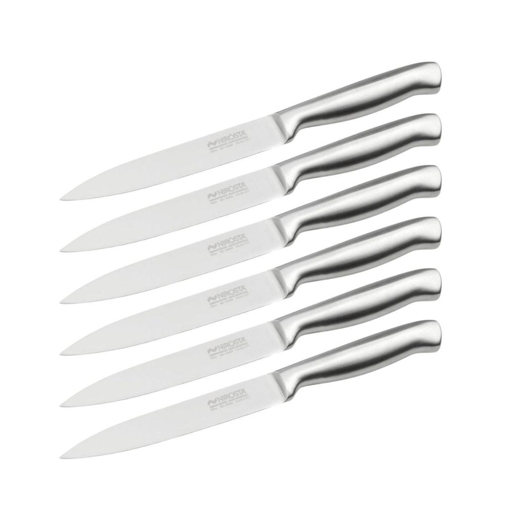 NIROSTA Set de 6 couteaux de cuisine 24 cm en inox nirosta star