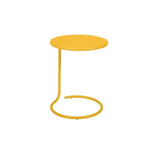 Extérieur utile:Table basse déportée Coolside coloris miel en acier Fermob - Ø42 x 53 cm