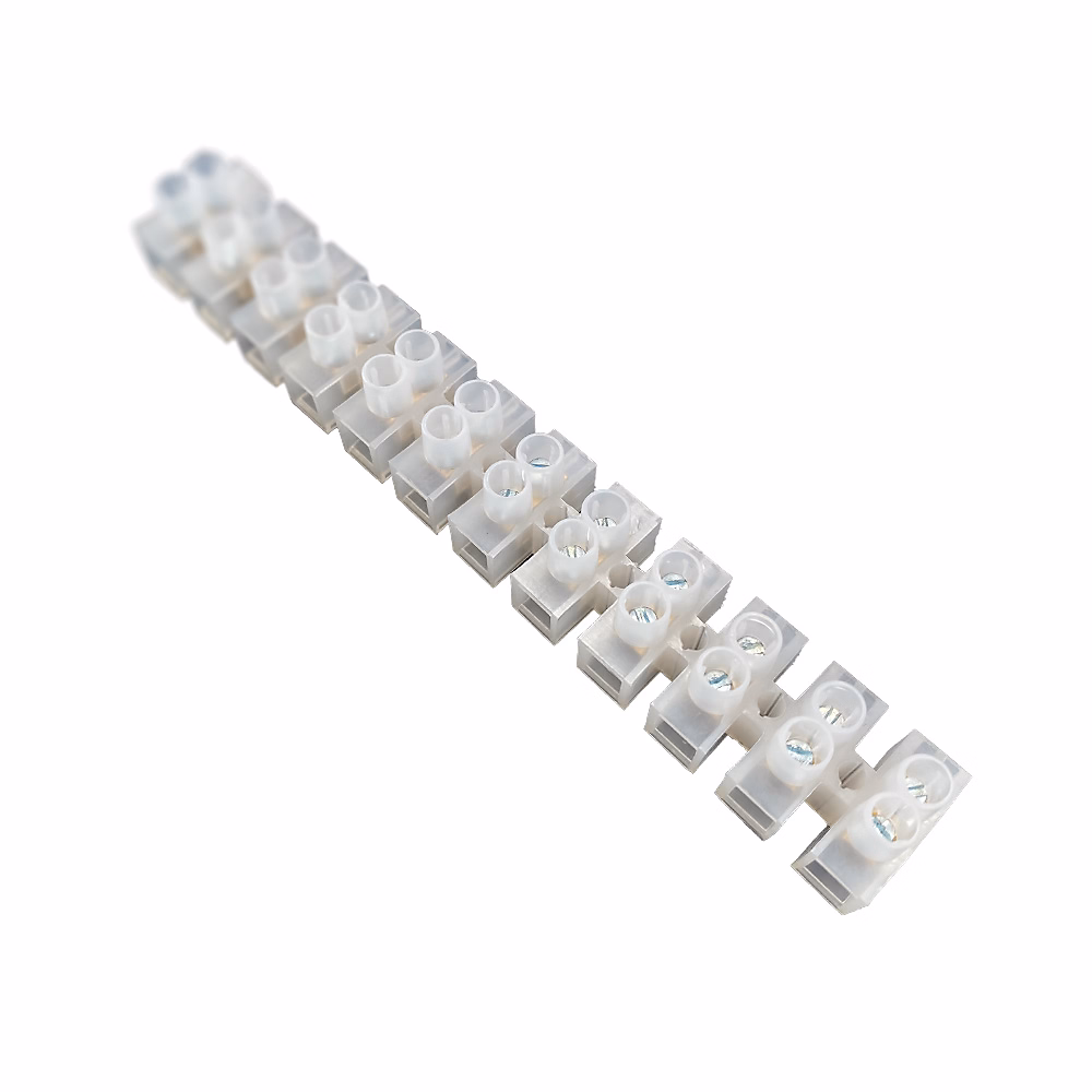 Barrette de connexion 12 pôles LTF jusquà 10 mm² PVC 10A 400V HOROZ pièces – lot de 10