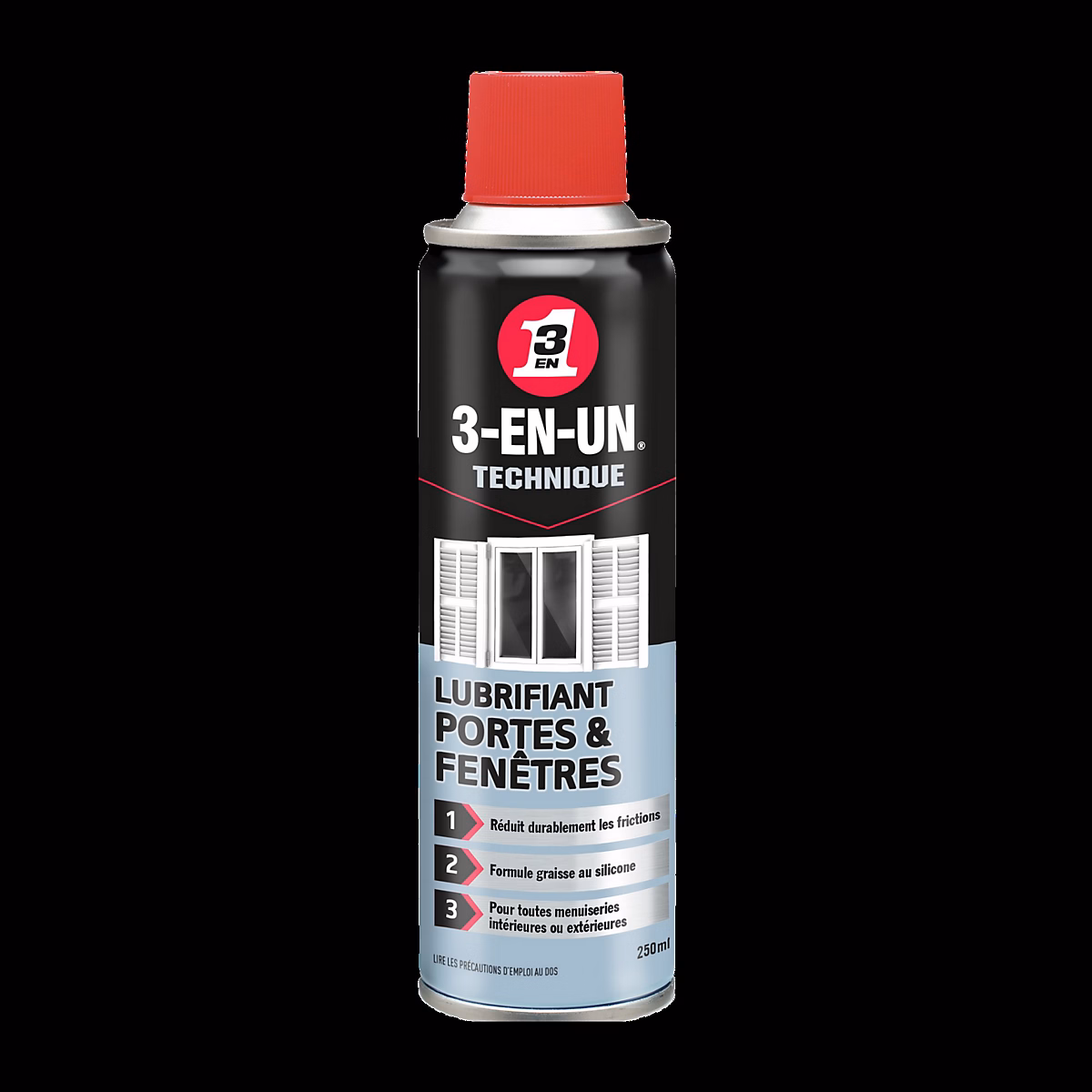 Lubrifiant Portes & Fenêtres 3-EN-UN TECHNIQUE 250ml – Réf. CBCDYDREE1035920257