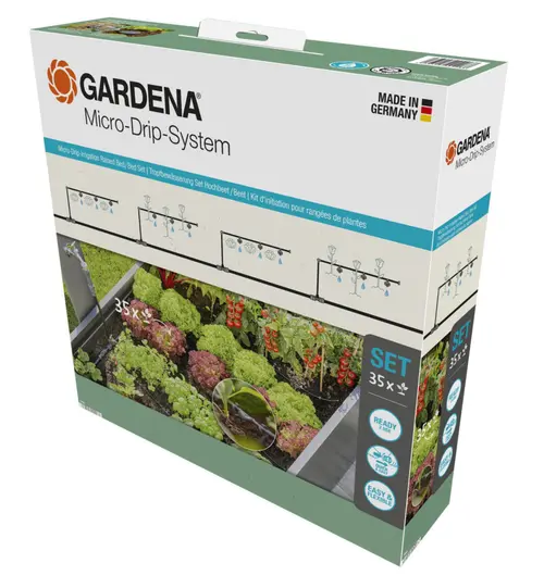 Choix malin:Kit d'initiation pour rangées de plantes Gardena - jusqu'à 35 plantes