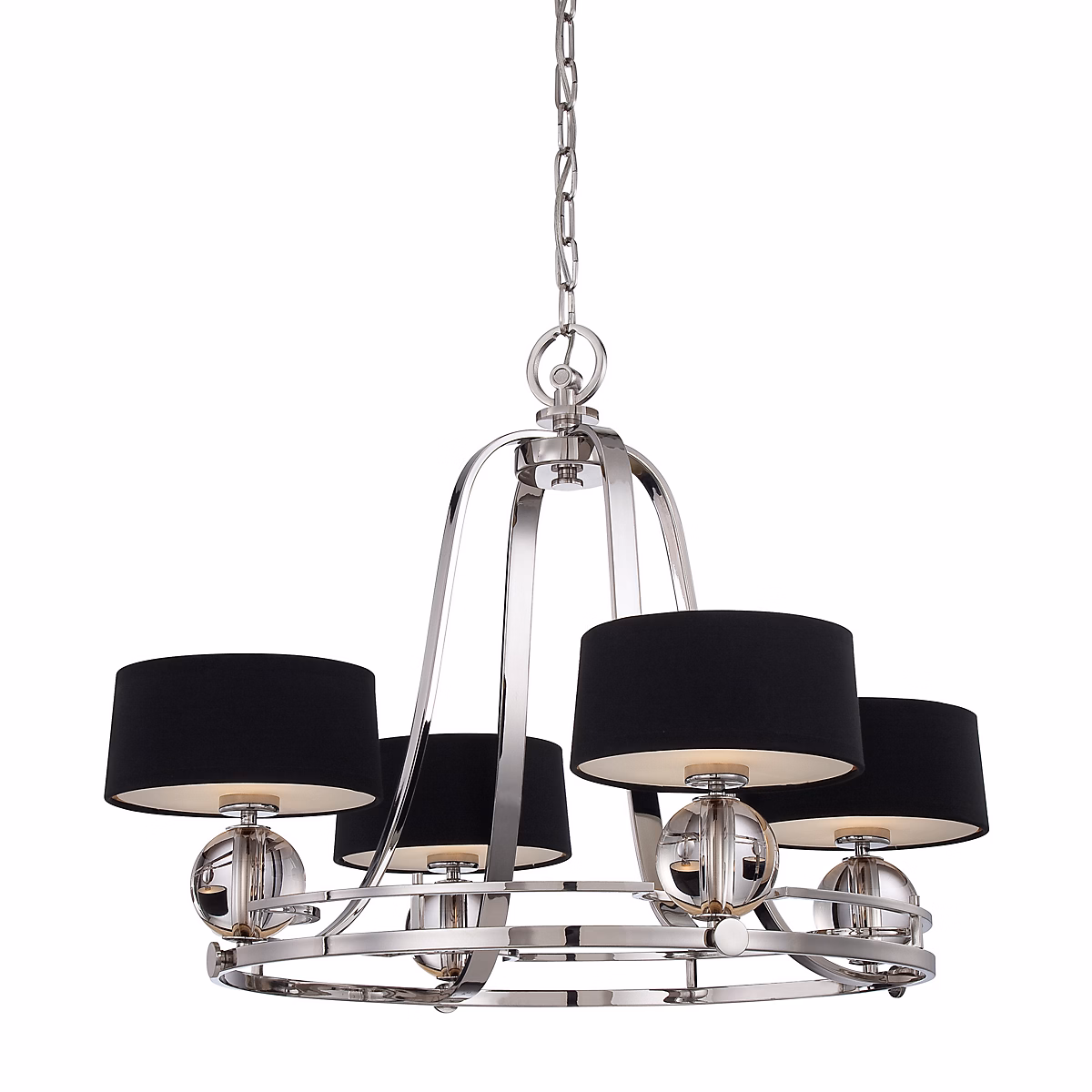 Elstead Gotham – Lustre à bras multiples à 4 ampoules au fini argent impérial, G9