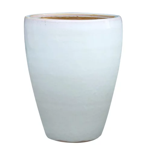 Pour embellir vos extérieurs:Jarre en grès émaillé blanc Decolines Littoral - Ø 50 x H 63 cm