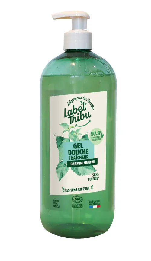 Pensé pour le jardin:Gel douche fraîcheur bio Label Tribu - 1 L