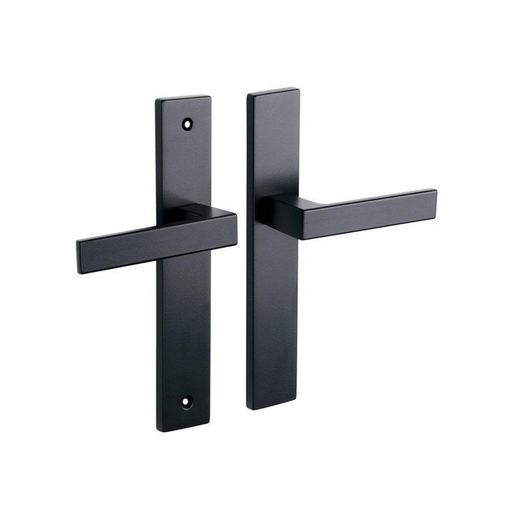 CENTRALE BRICO 2 poignees de porte Nathan/loft sans trou ALPERTEC, acier entraxe 195 mm