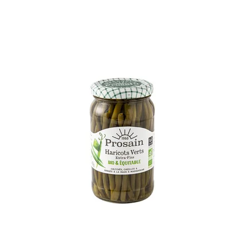 Espace vert facile：Haricots verts extra fins bio de Madagascar en bocal de 330 g