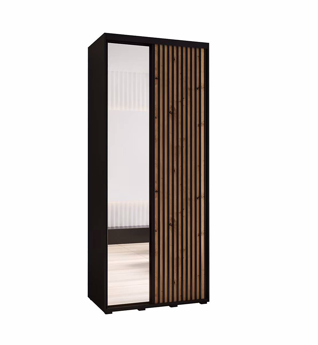 Armoire Sapporo 2 a portes coulissantes H. 205 – 2 x L. 100 x P. 60 2 portes