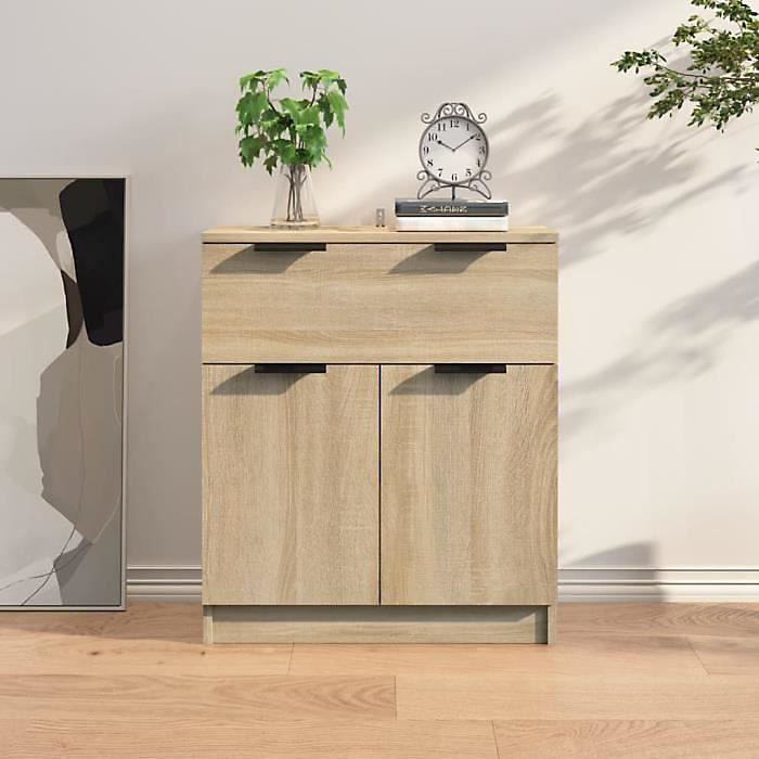 811091 vidaXL Buffet Chêne sonoma 60 × 30 × 70 cm Bois d'ingénierie