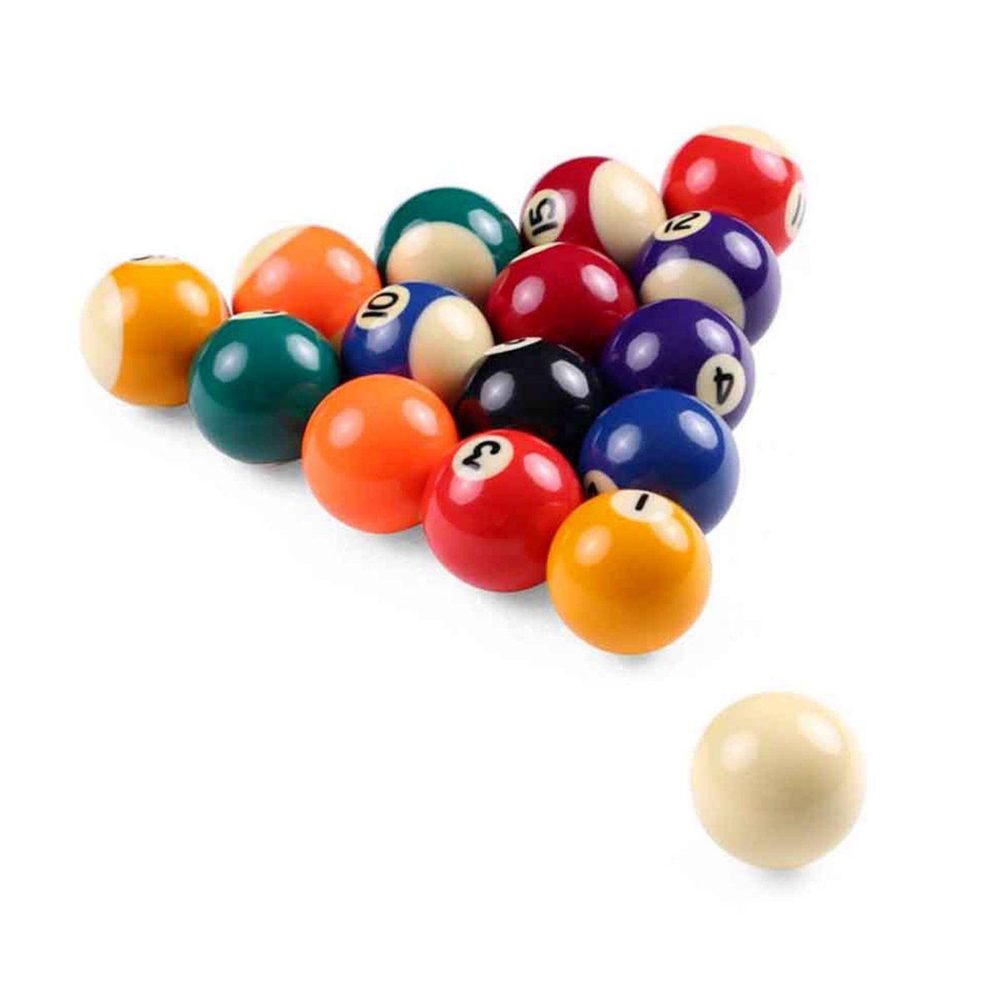 DE FAUGERES Lot de 16 billes de billard américain 5cm multicolore