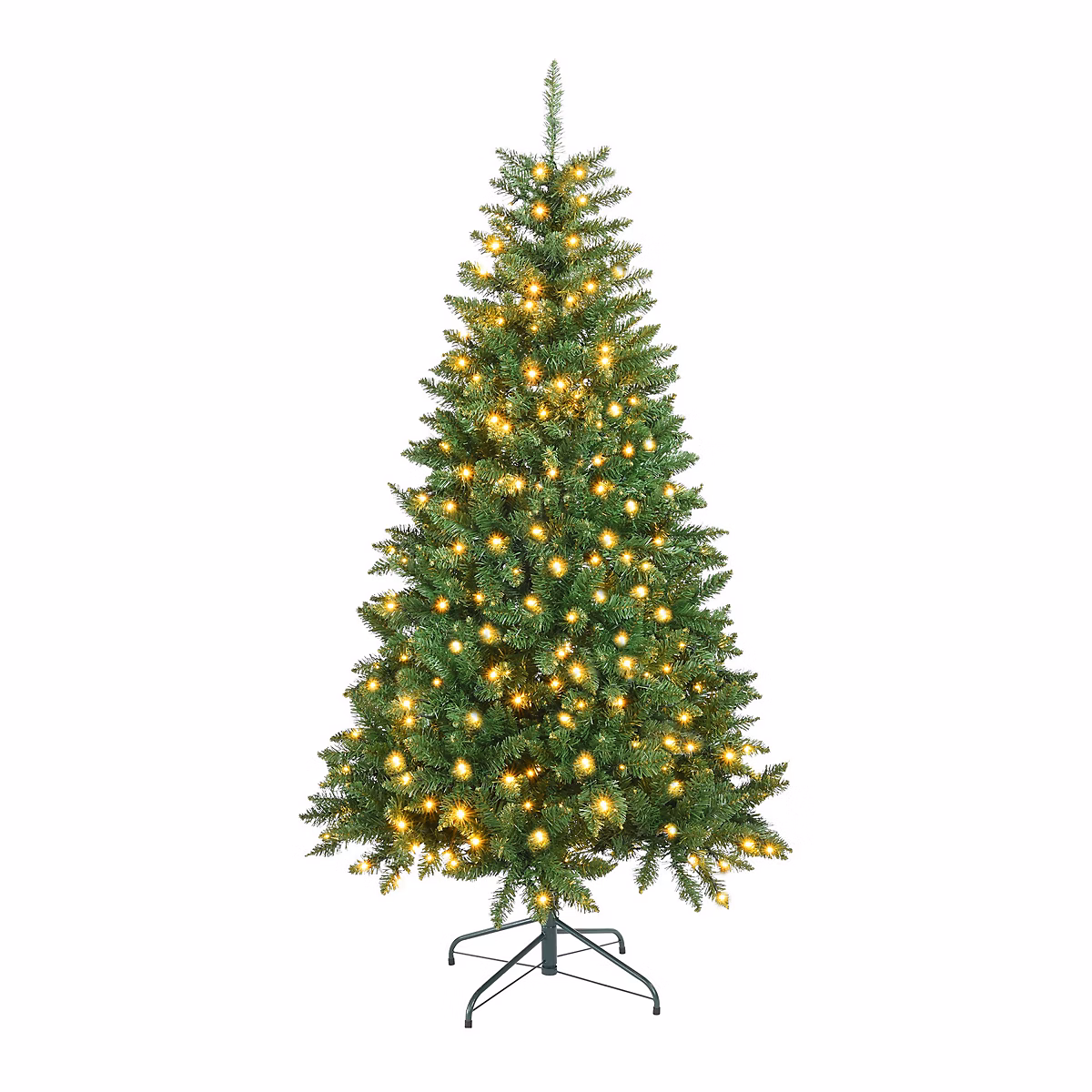 Sapin de Noël – Arbre de Noël artificiel 180 cm vert épais 800 branches avec 300 lumières incluses