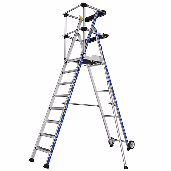 Escabeau PIRL 8 marches – Hauteur max. de travail 3.87m, 2272908