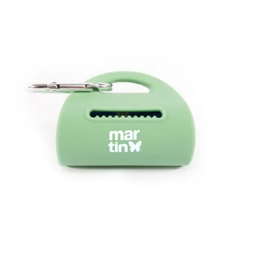 Maison et jardin：Distributeur de sacs à crottes en silicone coloris vert Martin Sellier