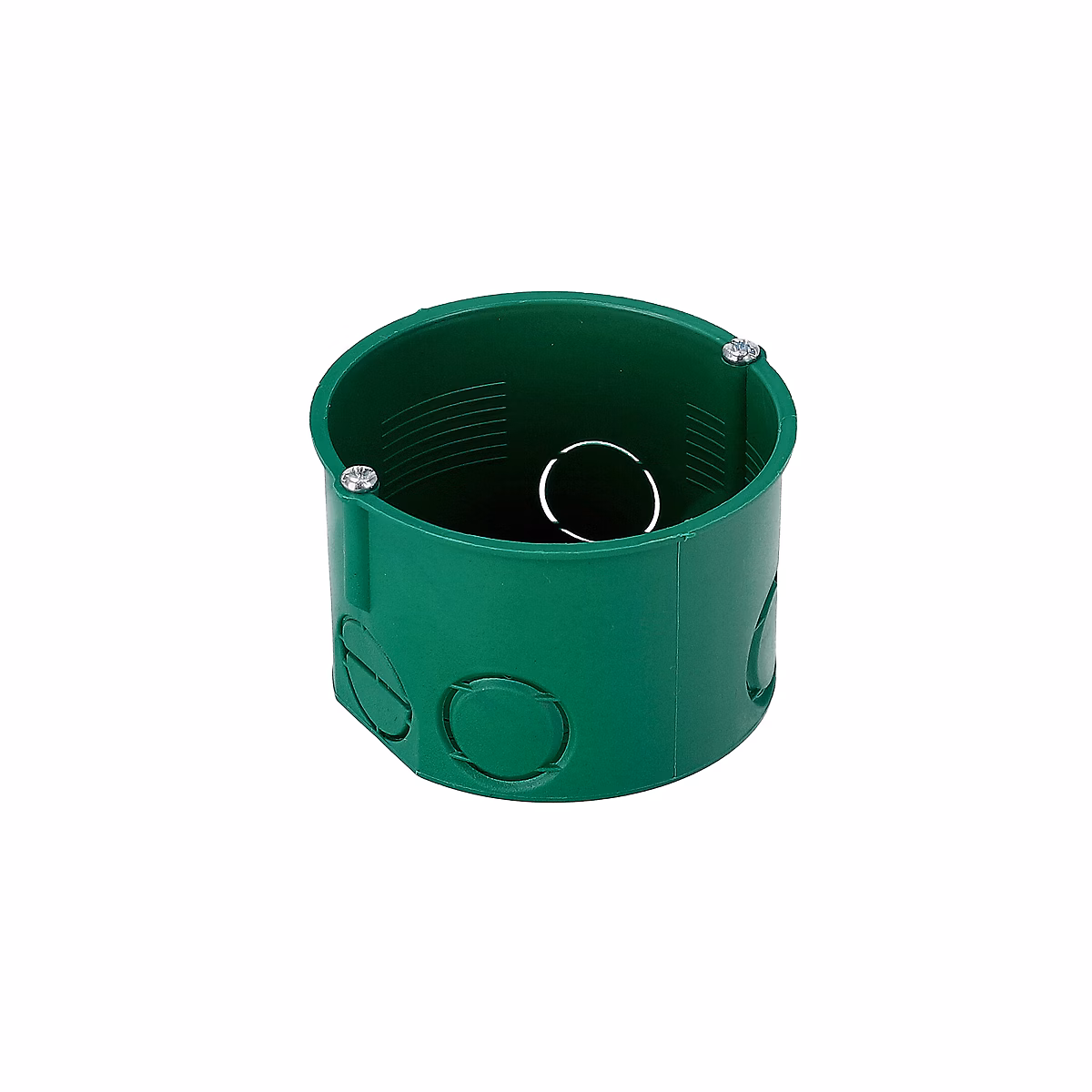 Boîte d encastrement terminale 60 – peu profonde, avec vis, verte, 1 pièce
