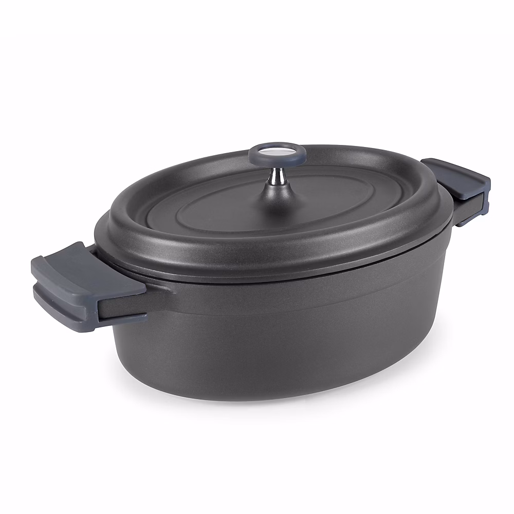 Matériel de cuisson – Cocotte ovale 3.5 litres en fonte d'aluminium avec couvercle