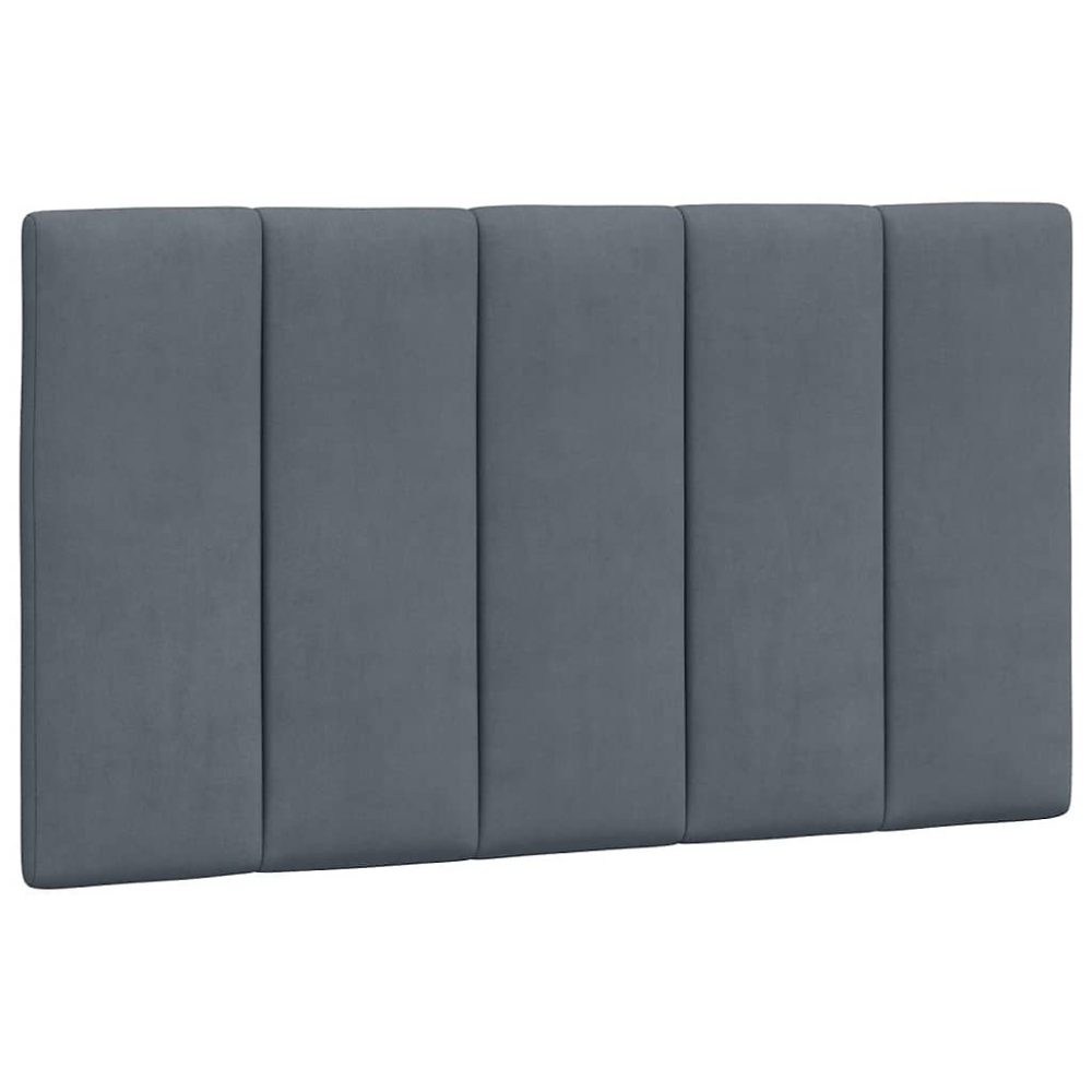 Lit, literie et linge de lit – Coussin de tête de lit Hanko gris foncé 90 cm velours vidaXL